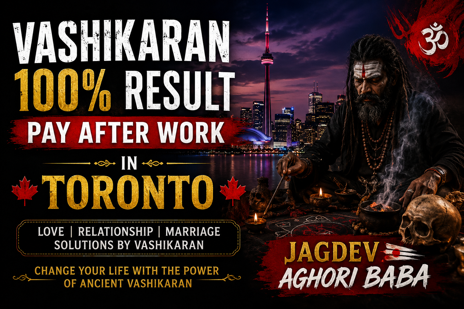 Vashikaran 100 Result Pay After Work in Toronto